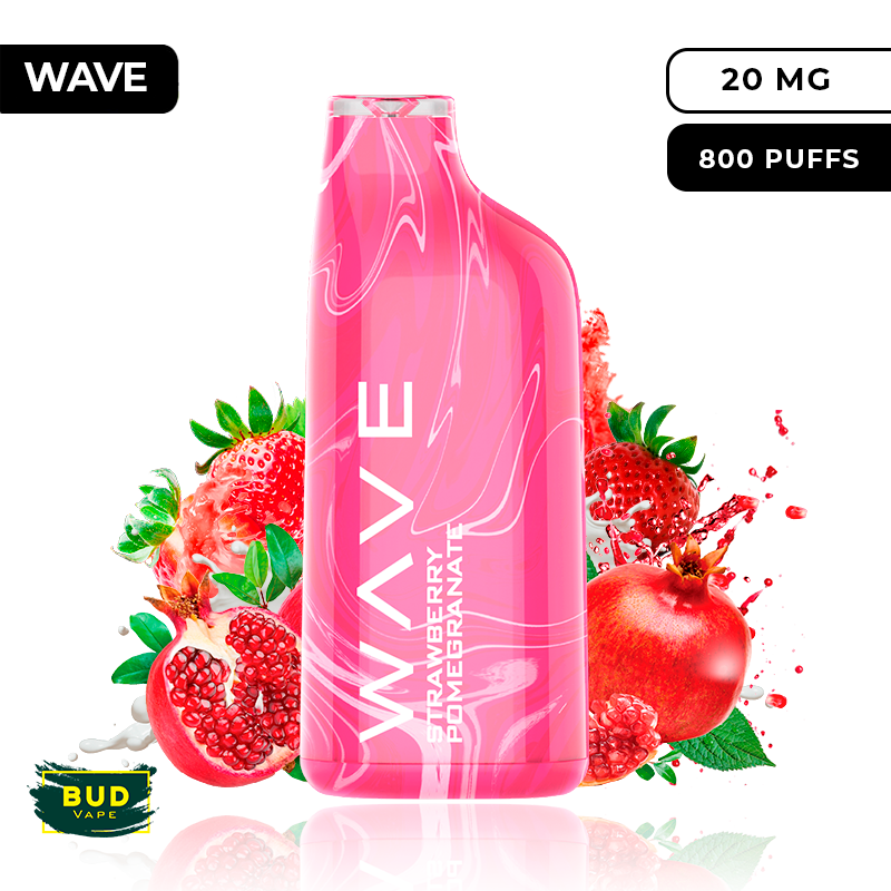 Wave 800 Bud Vape Strawberry Pomegranate 20mg