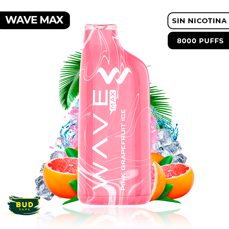 Wave Max 8000 Bud Vape Pink Grapefruit Ice 0mg