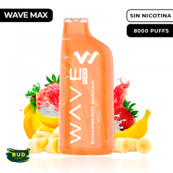 Wave Max 8000 Bud Vape Strawberry Banana 0mg